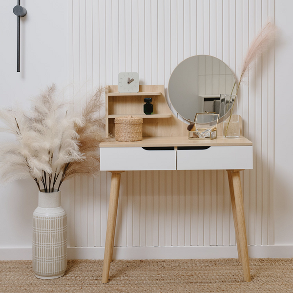 Jumi Scandi dressing table with drawers, light beech