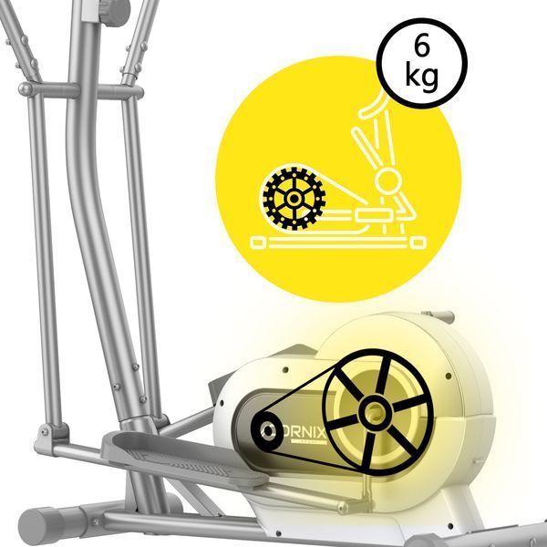 Cornix Fiona magnetic elliptical trainer, up to 130 kg, white/grey