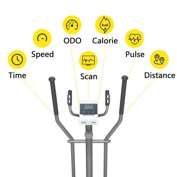 Cornix Fiona magnetic elliptical trainer, up to 130 kg, white/grey