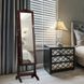Costway Antique Floor-Standing Jewelry Cabinet Mirror, Brown
